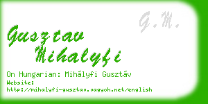 gusztav mihalyfi business card